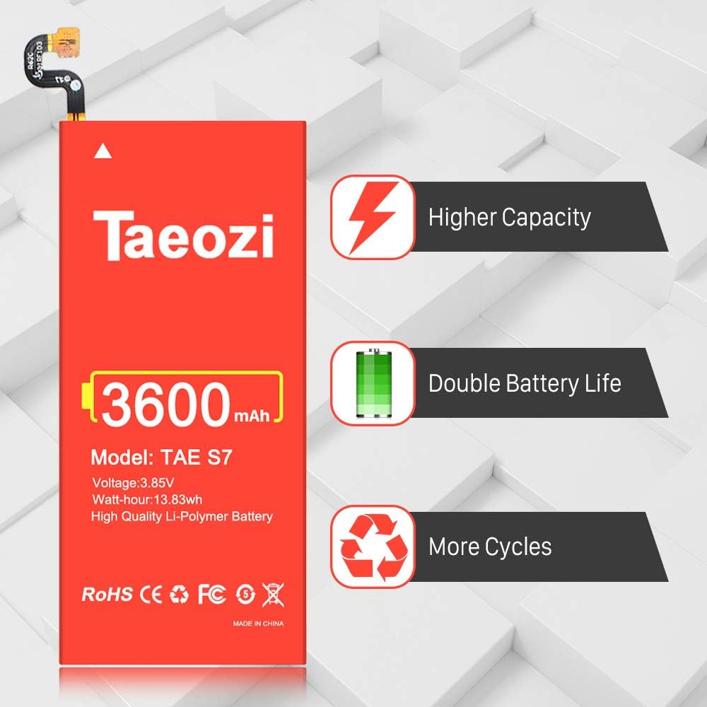 Galaxy S7 Battery, (Upgraded) 3600mAh EB-BG930ABE Li-Polymer Replacement Battery for Samsung Galaxy S7 SM-G930 G930V G930P G930T G930A with Tools Kit [18 Month Warranty]: Home Audio & Theater