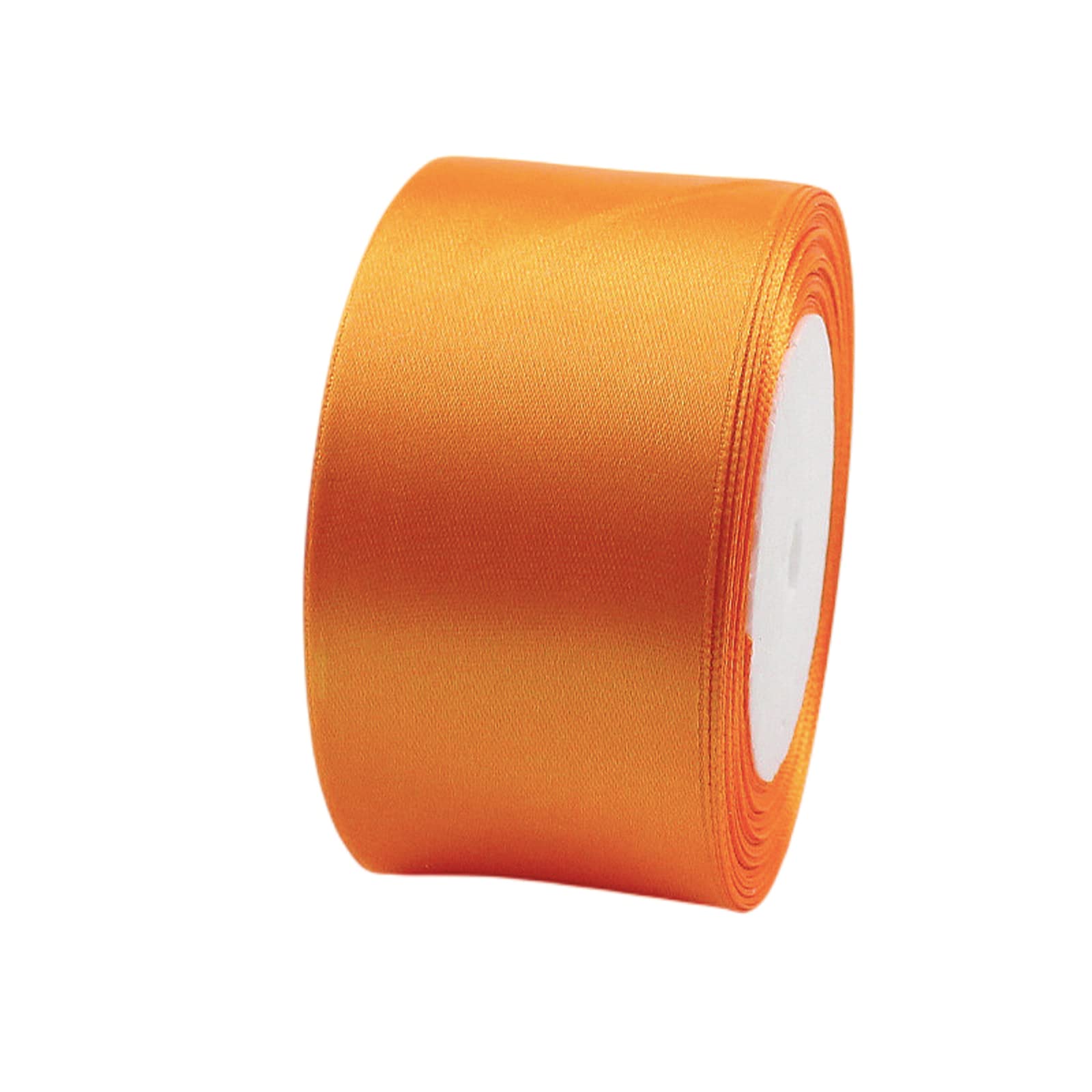 22m Wide Orange Satin Ribbon 50mm for Wedding Car,Large Fabric Halloween Ribbon 2 Inch Car Ribbon Thick Orange Ribbon for Crafting,Gift Wrapping,Wedding,Christmas,DIY,Hair Bows,Cake Decorations