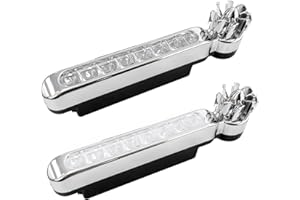 Dickno 2 PCS Wind Powered Vehicle Lights, 8 LED Waterproof Car Wind Energy Daytime Light, Auto LED Daytime Running Lights No External Power Supply, Universal Car Accessories (White)