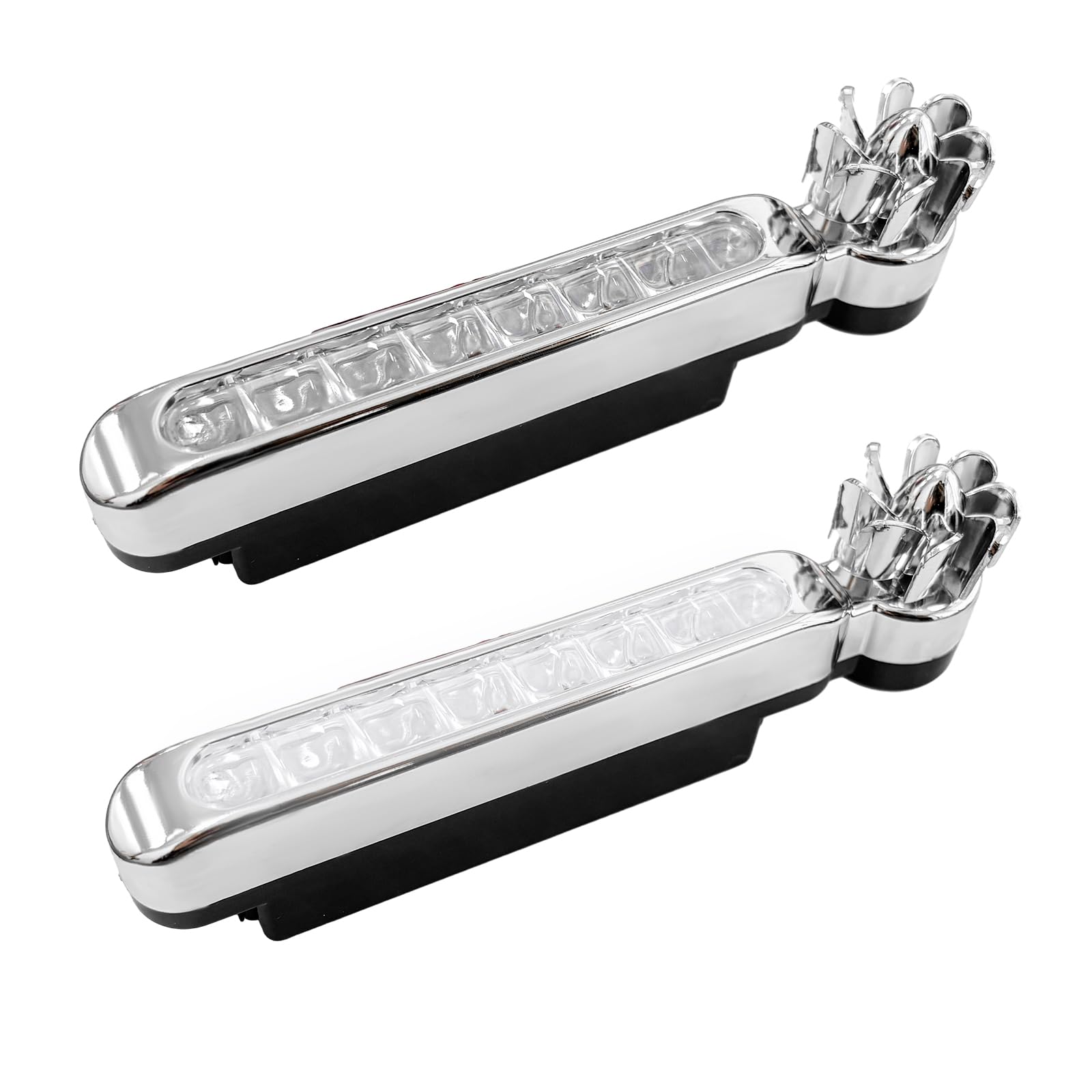 Photo 1 of Dickno 2 PCS Wind Powered Vehicle Lights, 8 LED Waterproof Car Wind Energy Daytime Light, Auto LED Daytime Running Lights No External Power Supply, Universal Car Accessories (White)