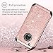 BENTOBEN Phone Case for Motorola Moto E4/G5, Luxury Sleek Bling Glitter Shiny Shockproof 2 in 1 Slim Soft TPU Bumper Hybrid Hard PC Protective Case for Motorola E4/Moto E 2017/MOTO G5, Rose Gold
