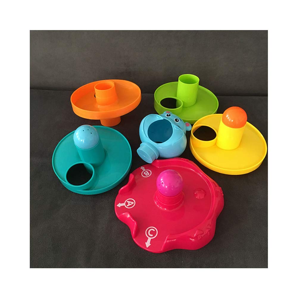 Ball Drop Toy Baby Toys 5 Layer Tower with Roll Swirling Ramps and 3