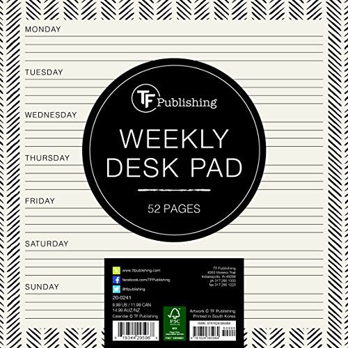 Ebony and Ivory Weekly Desk Pad by 