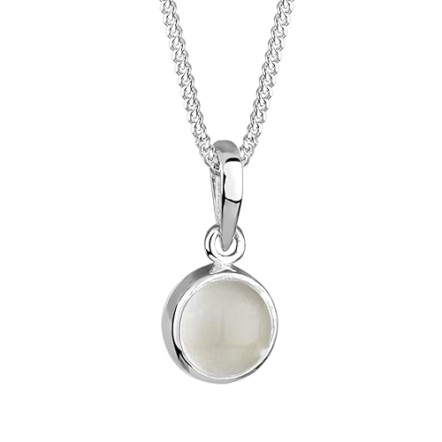 Elli Halskette Mondstein Gemstone Natur 925 Sterling Silber