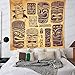 Tapestry Artwork Wall Hanging Hawaiian Tribal Tiki Mask Sculpture Polynesian Totem Tribe Island Design Maya Home Decor Tapestries Decorative Bedroom Living Room Dorm 60×60 Inches DBZY241