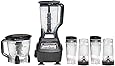 Mega Kitchen System (BL770) Blender/Food Processor with 1500W Auto-iQ Base, 72oz Pitcher, 64oz Processor Bowl, (4) 16oz Cup for Smoothies, Dough & More (1500W Blender, 64oz Processor & 4 ToGo Cups)