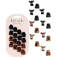 Kitsch Mini Hair Clips for Women - Tortoise & Black, 16 Pcs | Stays In Place Without Pulling or Snagging, Durable & Sturdy Pl
