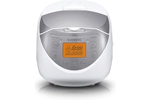 CUCKOO Rice Cooker 6 Cup Uncooked / 12 Cup Cooked, Korean Fuzzy Logic Rice Cooker Small with Delay Timer & Keep Warm Setting,