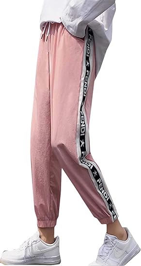 Amazon Mlboss レディース スウェット パンツ ロングパンツ スポーツ ジャージ 下 カジュアル サイドライン ジョガーパンツ ゆったり ロゴ テーパード ズボン トレーニング ジム ヒップホップ レディース 通販