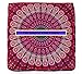 Krati Exports Indian Floor Pillow Cushion Covers in Mandala Design (Dark Purple Pink)