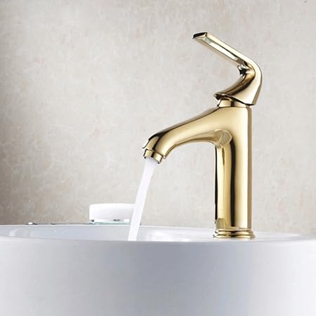 Neilyn Gold Plated Retro Bathroom Faucet Mixer Single Handle Hot