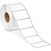 Spartan Industrial - 1 1/2" X 1" Direct Thermal Labels (10 Rolls, 1300/Roll) Barcode Labels Compatible with Rollo, Zebra, and Other Desktop Label Printers