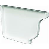 AMERIMAX Home Products 33005 5-Inch Galvanized Left End Cap, White