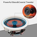 Herdio 150W 6.5in Ceiling Bluetooth Speakers Pair with Amplifier Box view 3