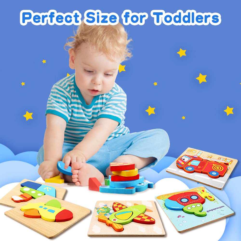 Toddler Toys Wooden Puzzles for Toddlers 1 2 3 Year Old Boys Girls