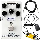 MXR M87 Bass Compressor Effects Pedal with Tonebird Deluxe 9V Power Supply, Patch &amp; Instrument Cable, Multi-Tool Bundle