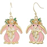 Firopia Easter Dangle Earrings for Women | Funny Bunny Basket Egg Earrings| Easter Jewelry Accessories for Women