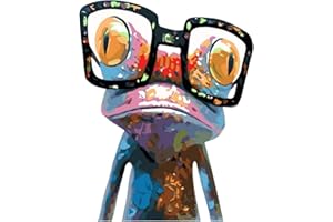 Komking Paint by Numbers Kit for Adults Kids Beginner, Colorful Animals Painting on Canvas Without Frame 16x20inch - Colorful