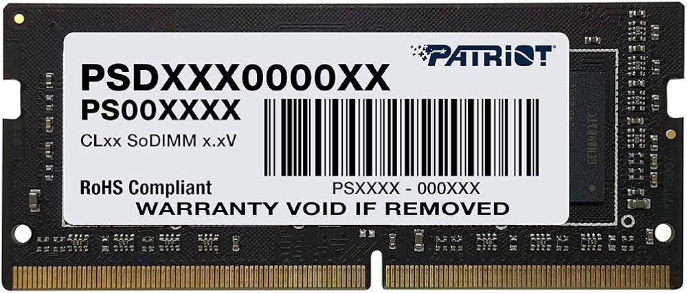 Patriot Signature 8GB DDR4 RAM 2666MT/s CL19 SODIMM Laptop Memory Module