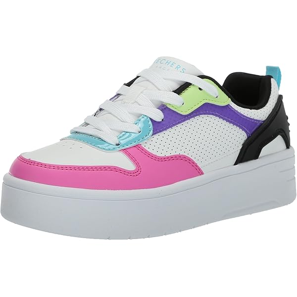 Amazon.com | Skechers Girls Court High-Shine Kicks Sneaker