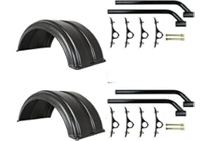 BA PRODUCTS 2 + 2, Buyers Products (2) 8590196-x2 Polymer Fenders and (2) 8591000-x2 Mounting Brackets. Fits Trucks with 18" to 19.5" Dual Rear Wheels.