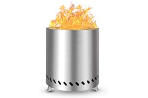 Smokeless Fire Pit, 9.25" x 8.66" Mini Stainless Steel Smokeless Fire Pit by Pellets or Wood Smokeless Fire Pit for Outside C