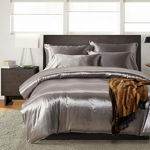 Amazon Com Kingla Home Luxury Soft Microfiber Satin Silk Bedding