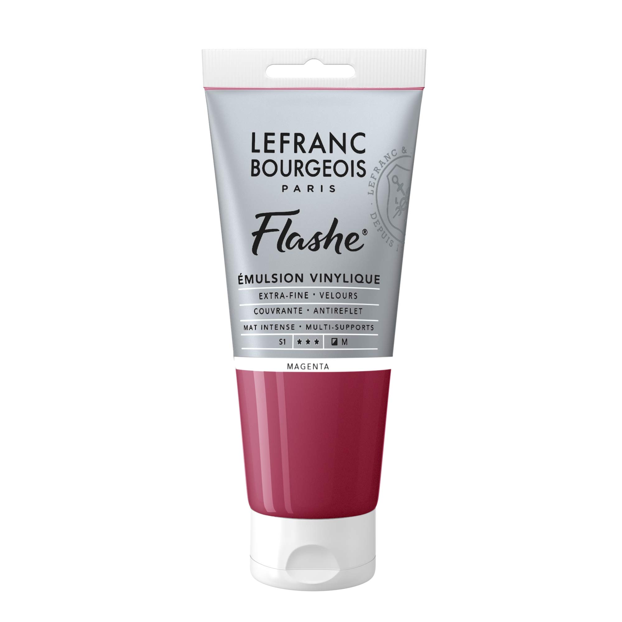 Lefranc Bourgeois Flashe, Extra-Fine Acrylic Vinyl Emulsion, Artists Quality, Magenta, 80ml Tube — image 1
