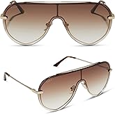 DIFF Imani Designer Oversized Shield Sunglasses for Women UV400 Protection