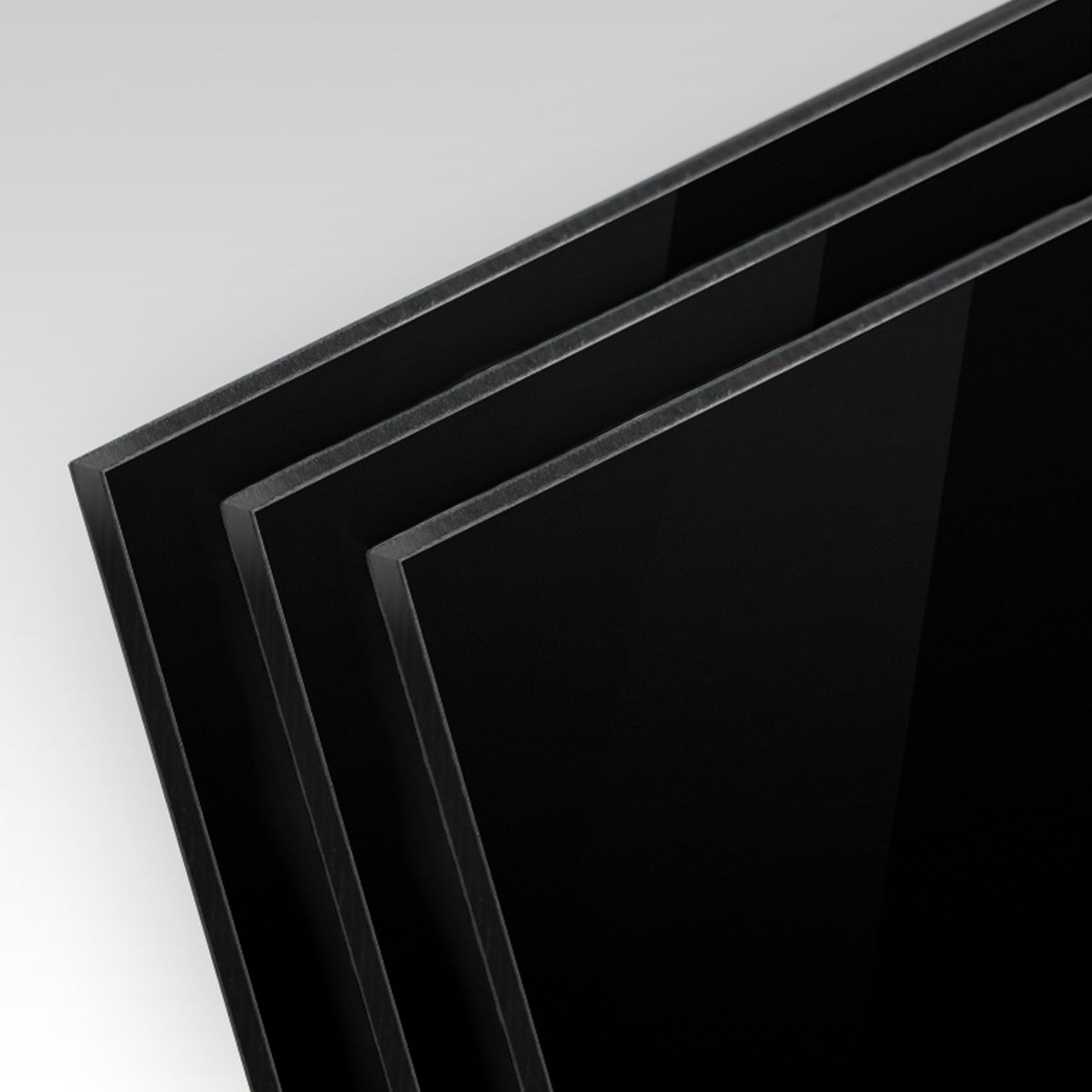 Finest Folia 3 x Aluminium Composite Panel, DIN A4, 20 x 30 cm, Cut, 3 mm Thick for Fence, Gate, Door, Posts, Aluminium Sign, Blank Aluminium Sign, Weatherproof, Blank (3, Black)