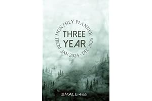 2024-2026 Three year monthly planner small 4x6: Pocket Size 3 Year Calendar from Jan 2024 to Dec 2026 Agenda Schedule Organiz