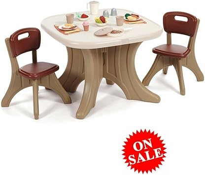 Amazon Com Kid Craft Table And Chair Set 1 Table 2 Chairs Plastic