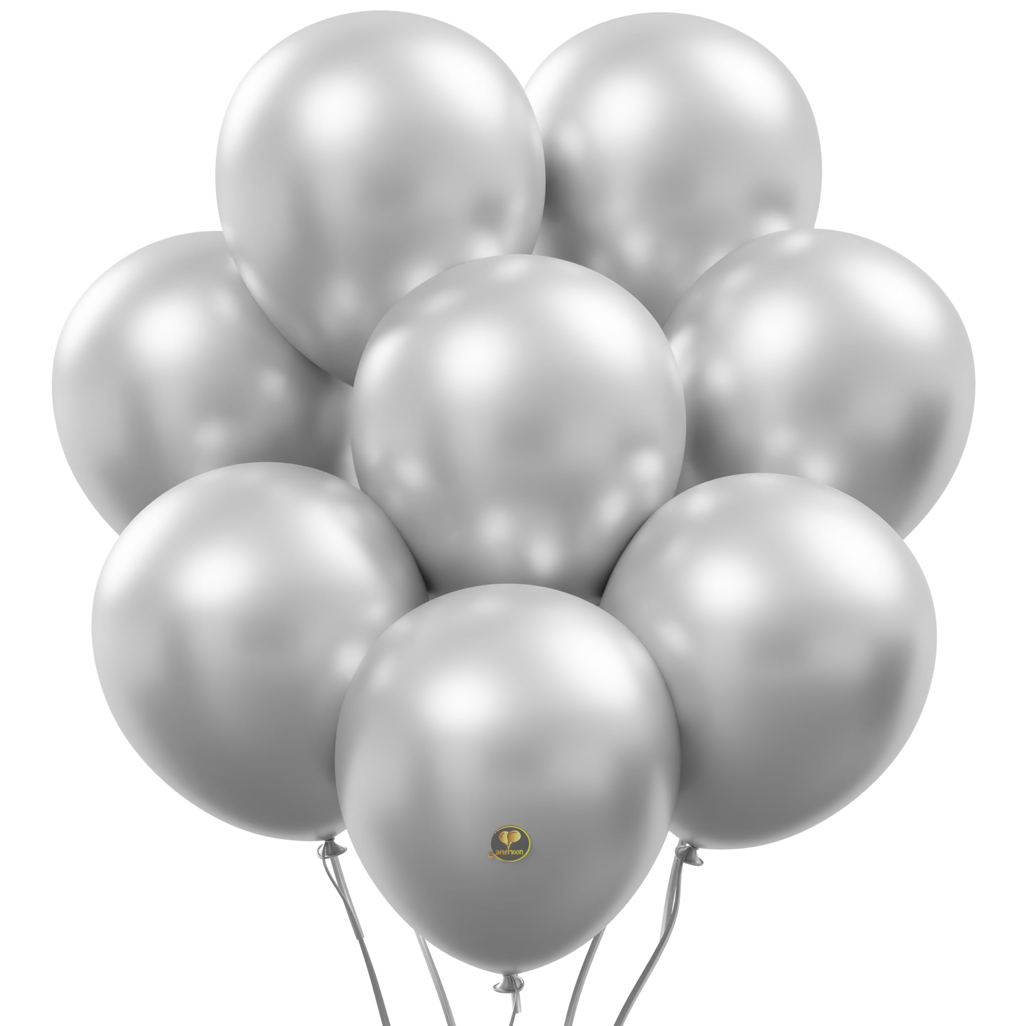 Photo 1 of AFTERLOON® Biodegradable Mini Balloons 50 pcs Silver 5 Inch, Pearlesent Color Thickened Extra Strong Latex Helium Float, Baby Shower Gender Reveal Garland Arch Wedding Birthday Party Decorations