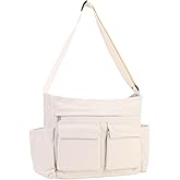 RTGNEI Corduroy Messenger Bag for School Satchel Tote Bag Women/Men Hobo Bags