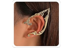 CSIYANJRY99 Elf Ear Cuffs for Women Fairy Ears Goth Punk Ear Cuffs Halloween Accessorie Gothic Punk Jewelry Wrap Droping Earrings