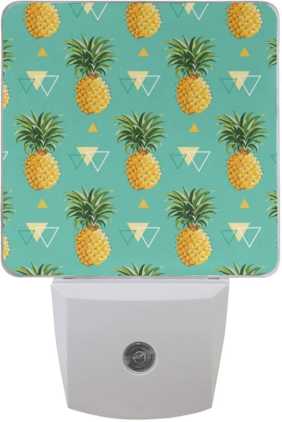 "Luz de noche LED Triángulo de piña tropical Enchufa la luz de la