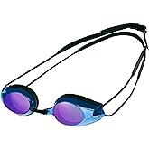 Arena Tracks Unisex Adult Essential Racing Swim Goggles Competitive Swimmers FINA-Approved Anti-Fog Mirror/Non-Mirror Lens