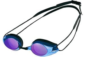 Arena Tracks Unisex Adult Essential Racing Swim Goggles Competitive Swimmers FINA-Approved Anti-Fog Mirror/Non-Mirror Lens