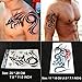 2 Sheets Dragon Temporary Tattoos - Large Sheets for Men - Realistic Shoulder Tribal Designs - Waterproof & Long-Lasting Body Art