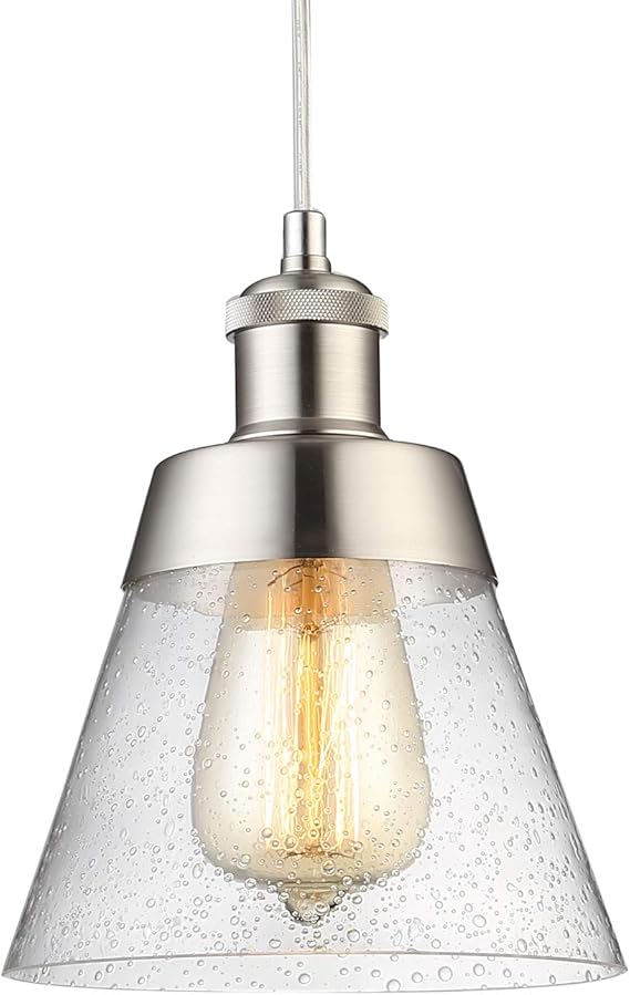 Amazon.com: Lámpara colgante de cristal moderna con pantalla de cristal