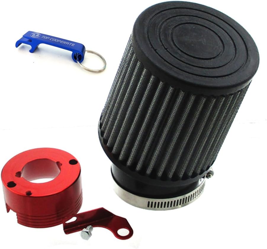 TCMotor Air Filter + Adapter For 11Hp 13Hp Honda GX340 GX390 Clone Engine Go Kart
