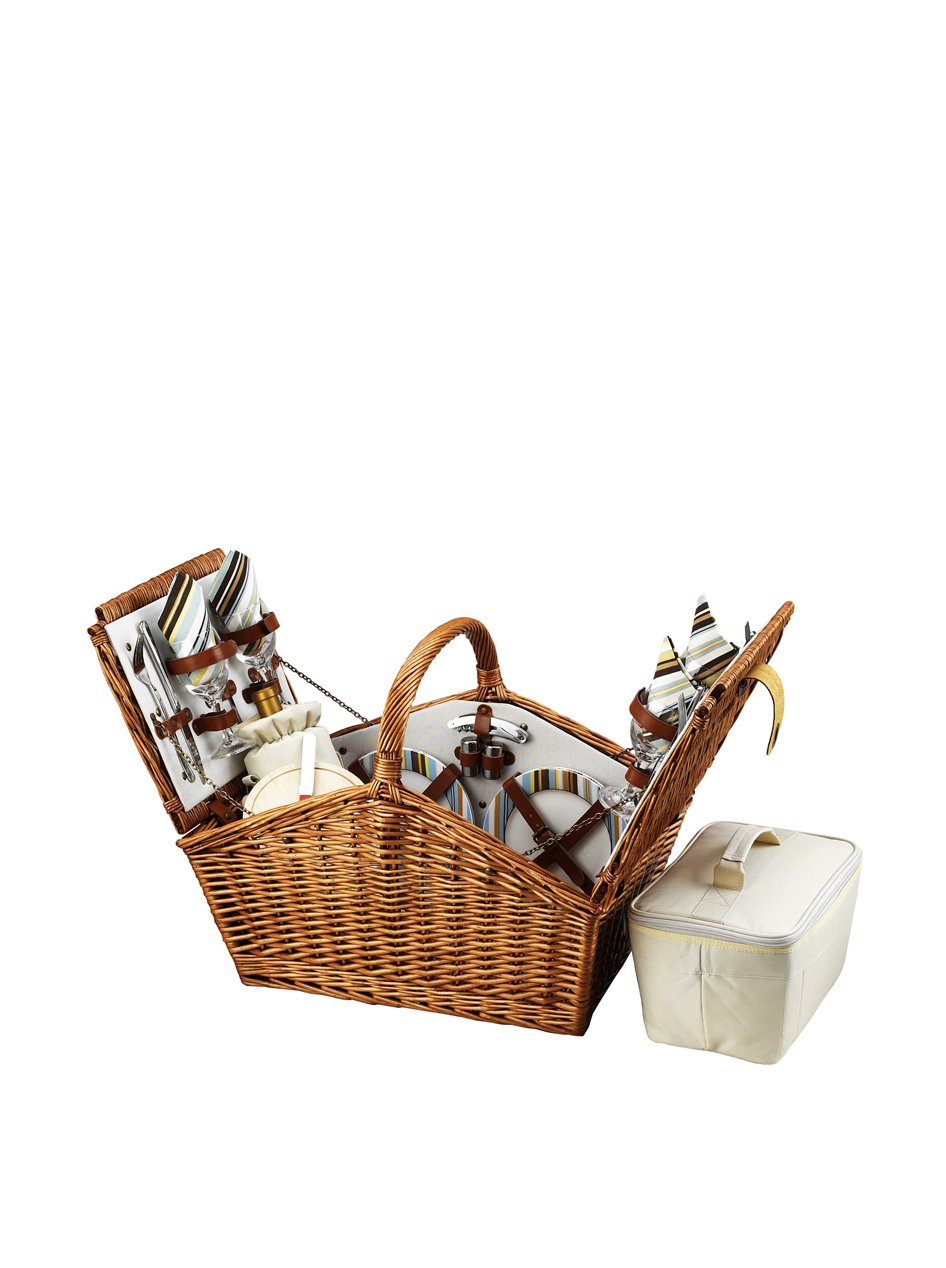 Picnic At Ascot Huntsman EnglishStyle Willow Picnic Basket With