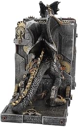 Nemesis Now Dracus Machina Bronze Steampunk Dragon Bookends 27cm view 3