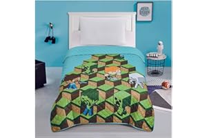 Jay Franco & Sons, Inc. Minecraft Blocks Twin Quilted Bedspread Only