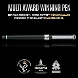 Scriveiner Black Green Rollerball Pen with Schmidt Refill and Chrome Trim view 9