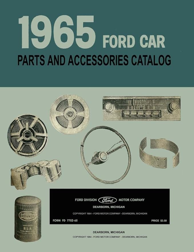bishko automotive literature 1965 Ford Parts Numbers Book
