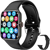 Aeifond Smart Watch for Men Women Compatible Android iOS iPhone, 2.09" Touch Screen Fitness Tracker Smartwatch with Call/SMS/Sleep Monitor/Pedometer Two Sport Bands (Black)