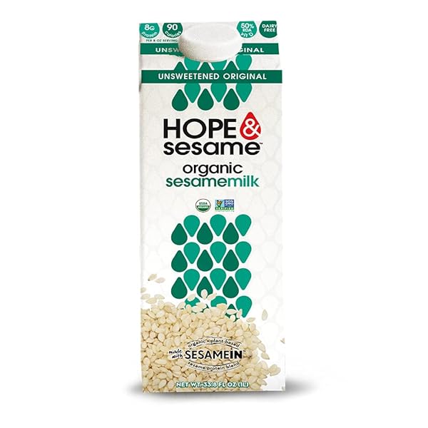 HOPE & SESAME ORGANIC UNSWEETENED SESAME MILK, 1000 ML