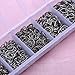 HooAMI 1450pcs Gunmetal Black Open Jump Rings 3mm 4mm 5mm 6mm 7mm 8mm 10mm Box Set for DIY Jewelry Making Findings