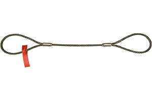 LIFT ALL Sling, Wire Rope, L6Ft, VLL5000Lb, Dia1/2In